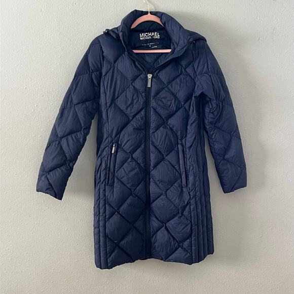 MICHAEL Michael Kors Jackets & Blazers - Michael Michael Kors Packable Down Coat - Size S Navy Blue